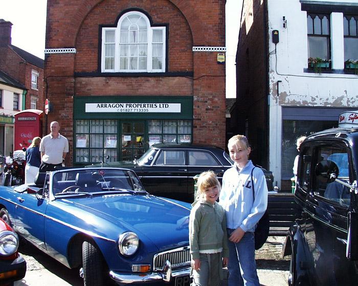This is my MG&quot;B&quot; Roadster and my Kids at Atherstone,Warwickshire Annual Classic car show.
