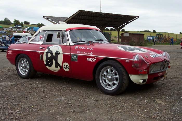 A lovely works MGB (replica?) with FIA papers that popped into Lydden during a race meeting in &#039;04