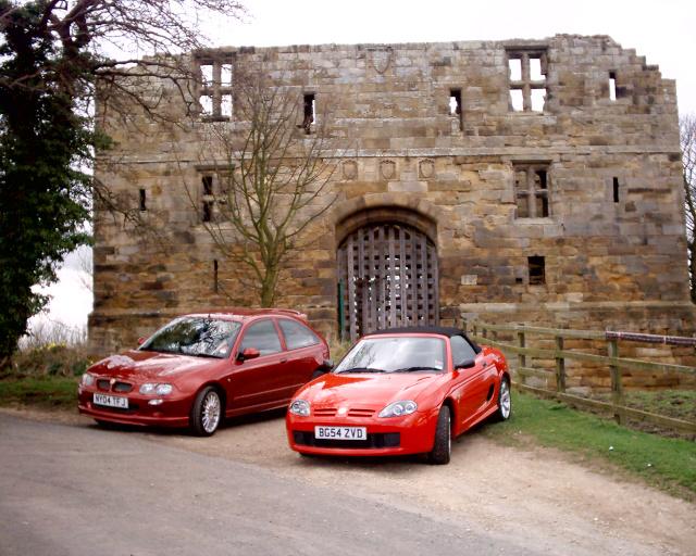 My ZR 105 and my girlfriends TF 115 at Whorlton Castle near Swainby in North Yorkshire.