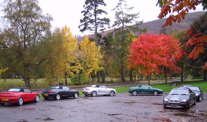 A great line-up of MGF&#039;s and TF&#039;s from the Central Scotland MGF group, during a blast around Stirlingshire - fantastic!!And what about those Autumn colours?