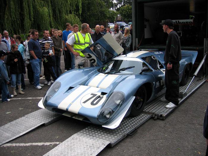 Le Mans Lola being unloaded for the show Sept 2005.