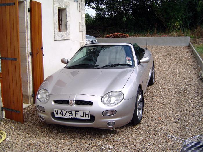 My MGF on holiday in Charoux, South West France July 2005.