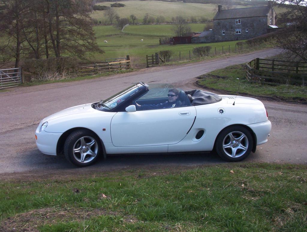 Easter 2006 with my MGF 1.8VVC in Northumberland with youngest son.