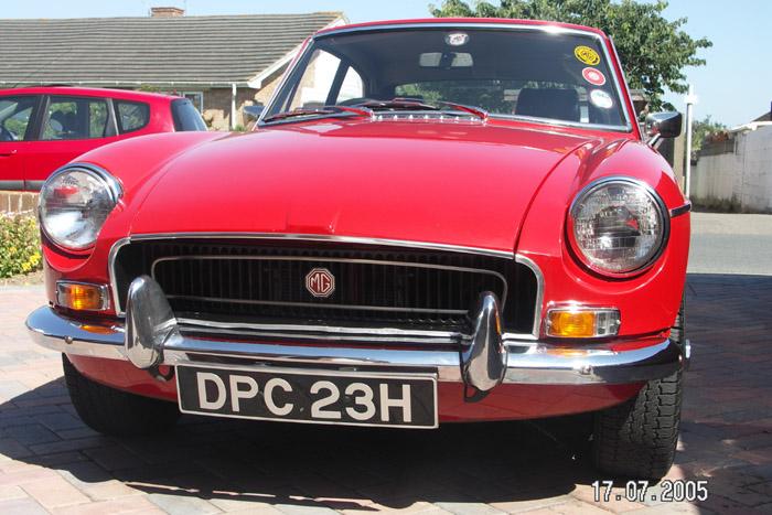My 1969 MGB GT in flame red.