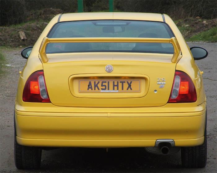 Rear MG ZS 180 untouched but not for long