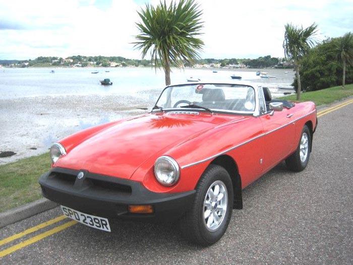 My red roadster at Poole Harbour summer 07