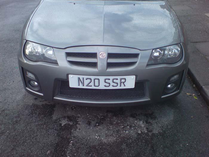 New reg plate on the car