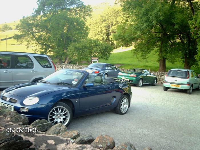 In the car park at Grasmere, Lake District.