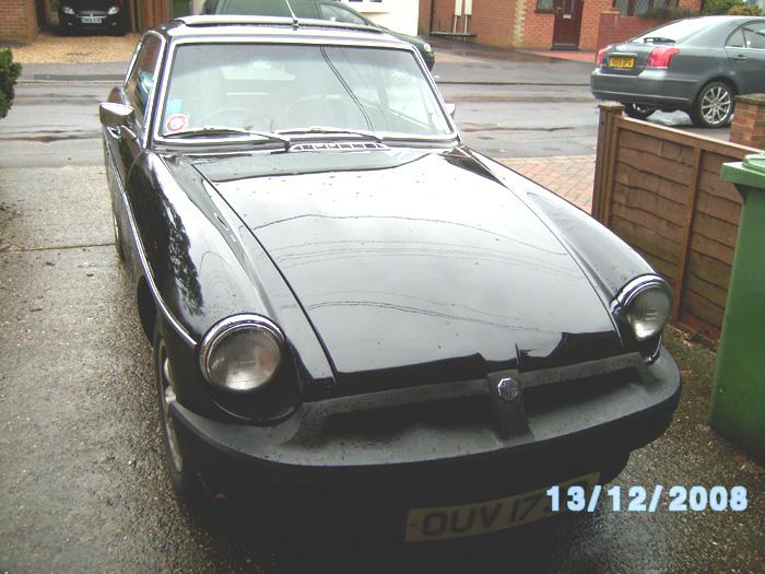 Front of our 1976 MGB GT.