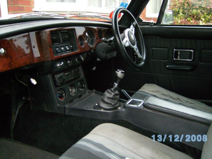 Interior view of our 1976 MGB GT.