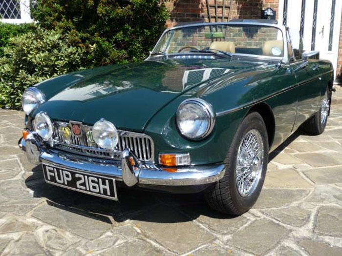 Latest addition (no. 4) to my MG fleet - MGB Roadster (1969) (acquired July 2010) - gleaming in the Summer sunshine.
