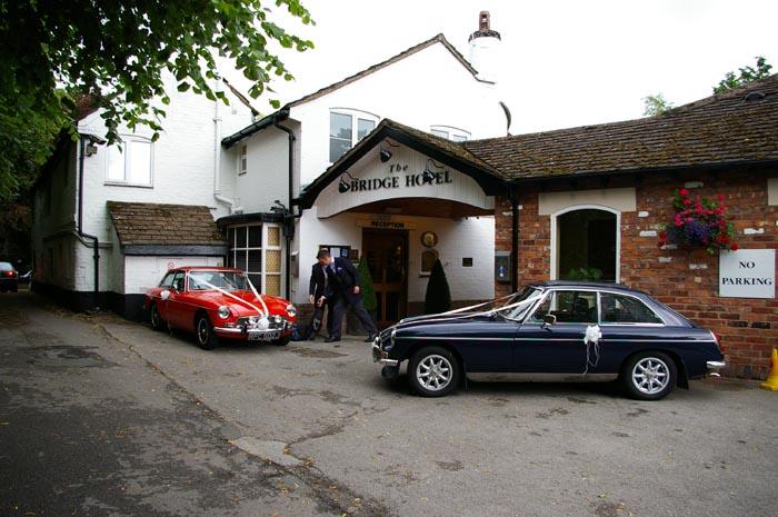 Mine (left)and Dads (Right) MG BGT&#039;s all parked up at the wedding venue July 2010