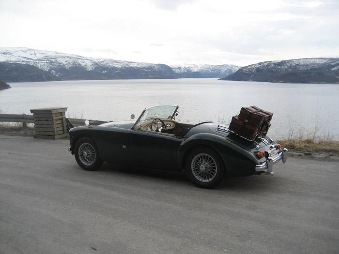 On a trip with our 1962 MGA 1600 Mk II in spring 2010