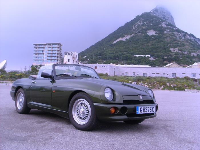 MG RV8 driven down from UK and imported into Gibraltar