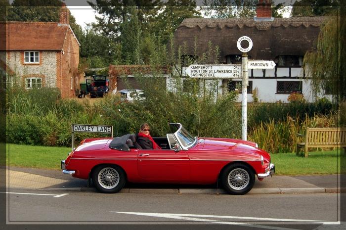 First proper outing in our newly aquired MGB Roadster. Taken at our local duckpond in the village