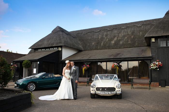 Our cars - even the Midget, made it, taking us to our Wedding - fantastic day, and photo!