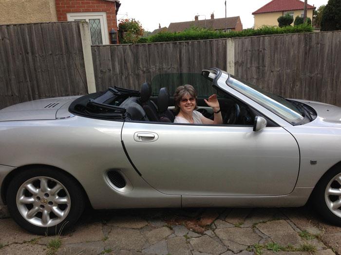 My wife going to visit her gran in Claypole  it&#039;s her first solo drive in my first MG