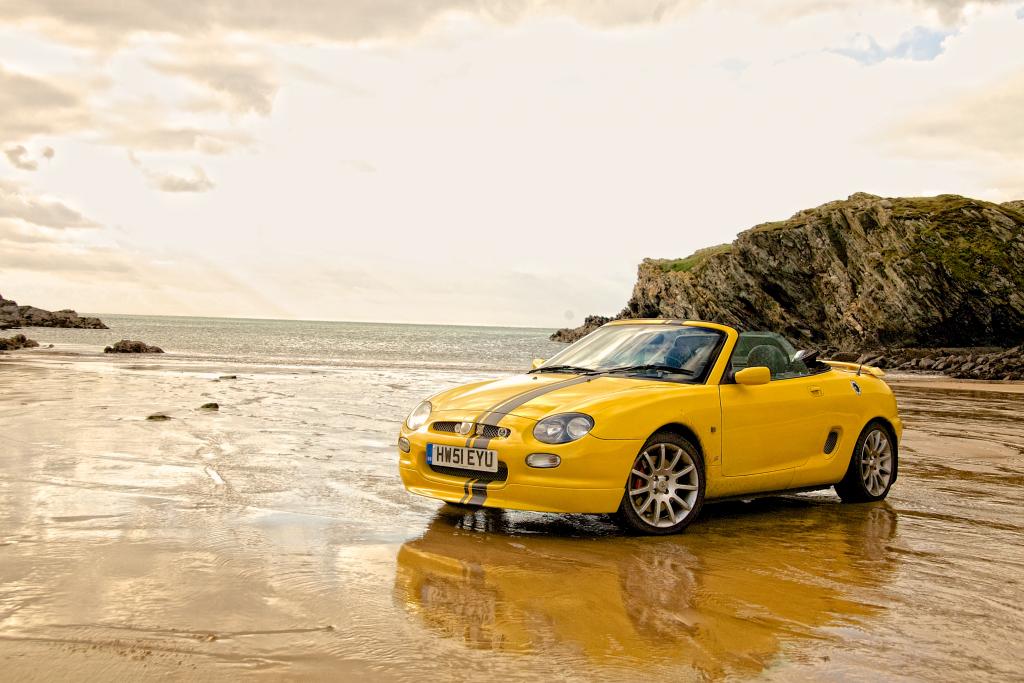 MGF Trophy on a beach in Anlesey