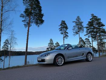 My MGTF at a beautiful setting, Lake Sommen, Tranås Sweden